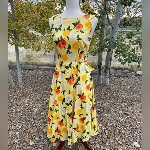 Collectif London UK Frances Sunny Floral Swing PinUp dress